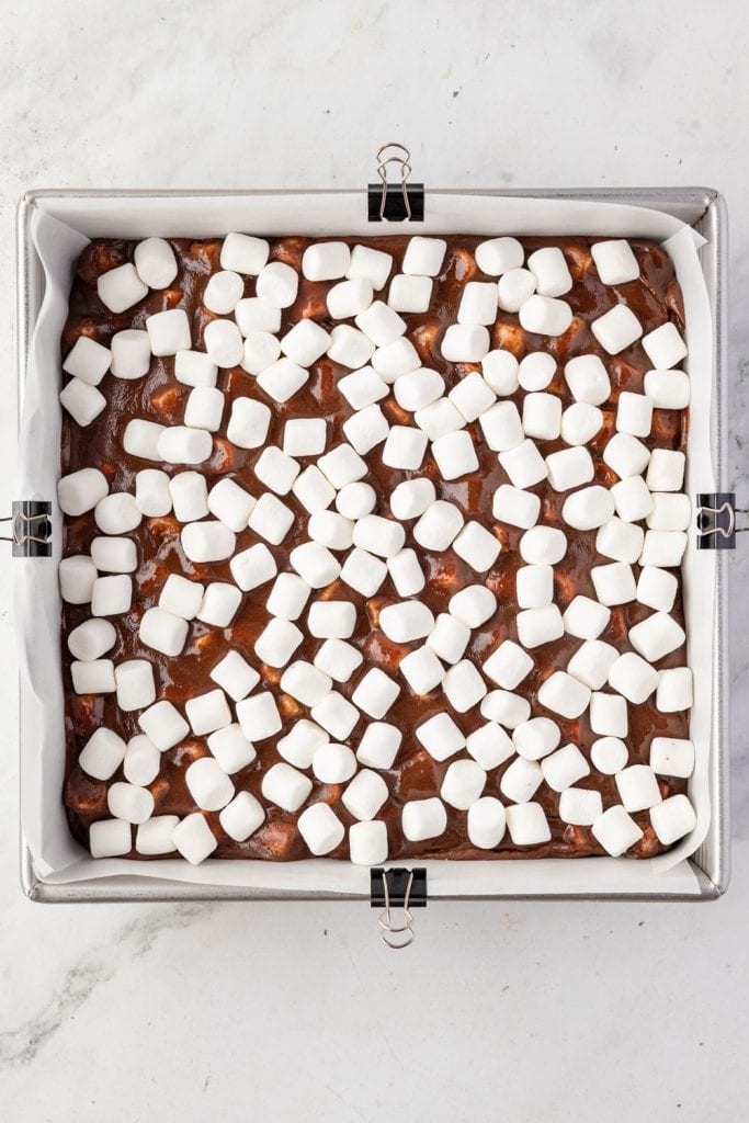 Hot chocolate fudge in a pan