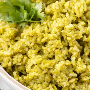 Green Rice in a bowl