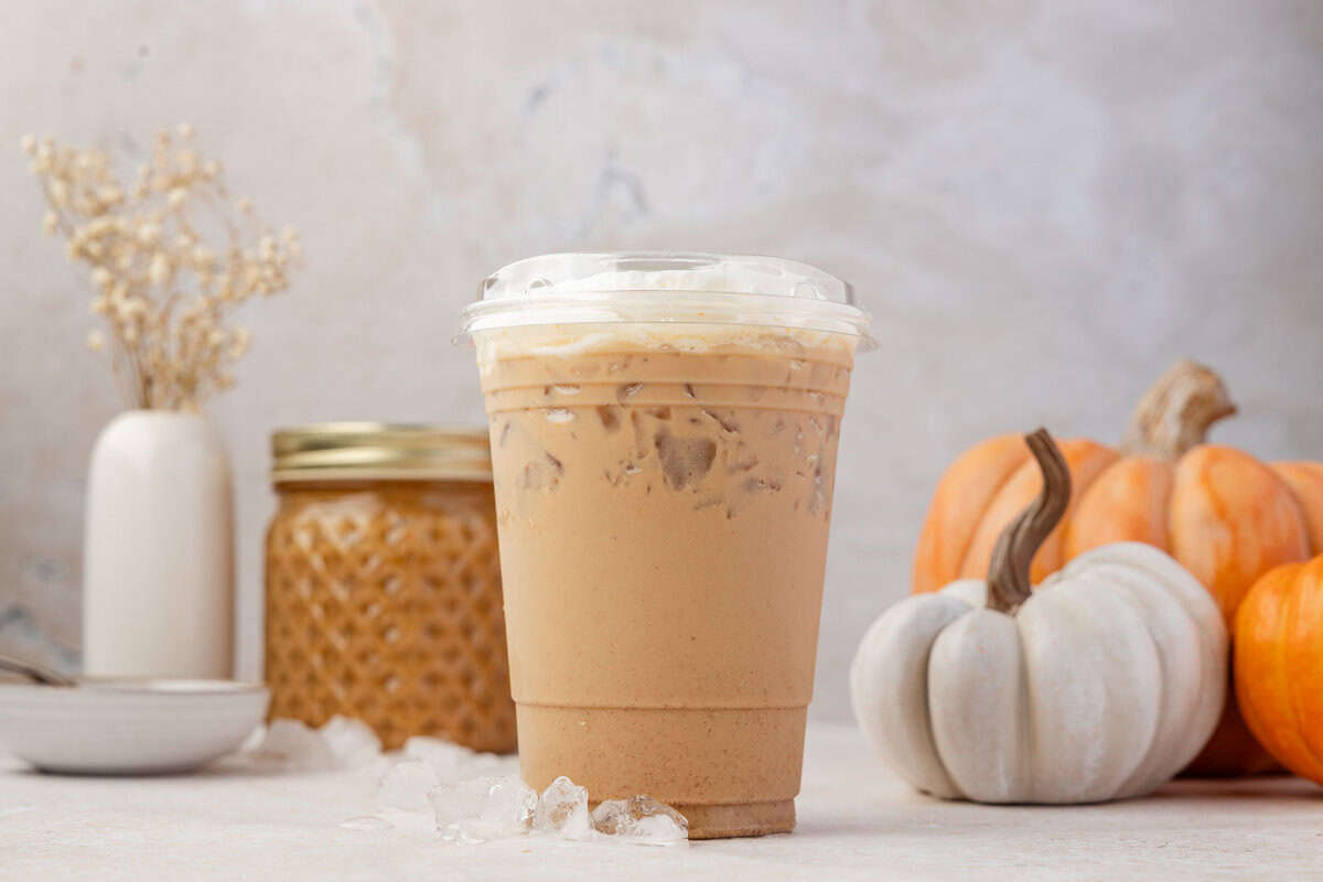 Iced pumpkin latte