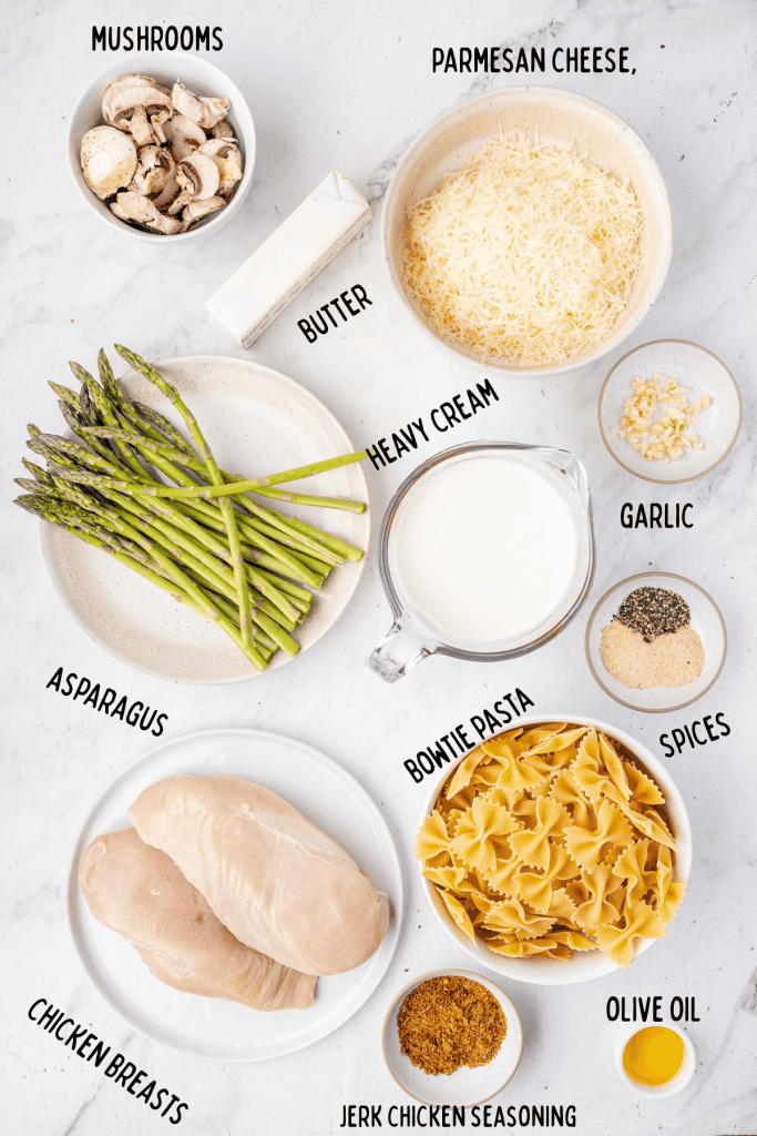 Jerk Chicken Pasta Ingredients