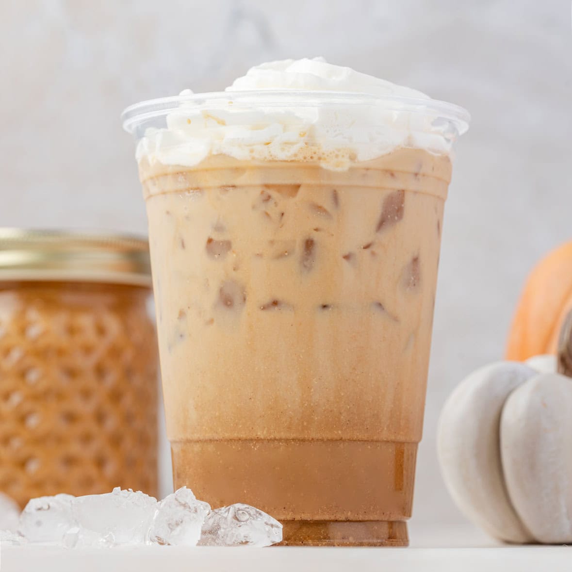 Ice pumpkin latte