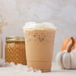 Iced pumpkin latte
