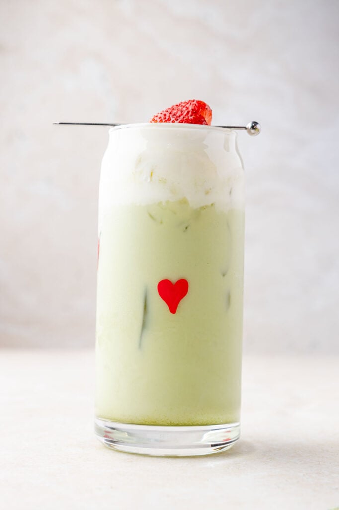 Finished grinch iced Matcha latte