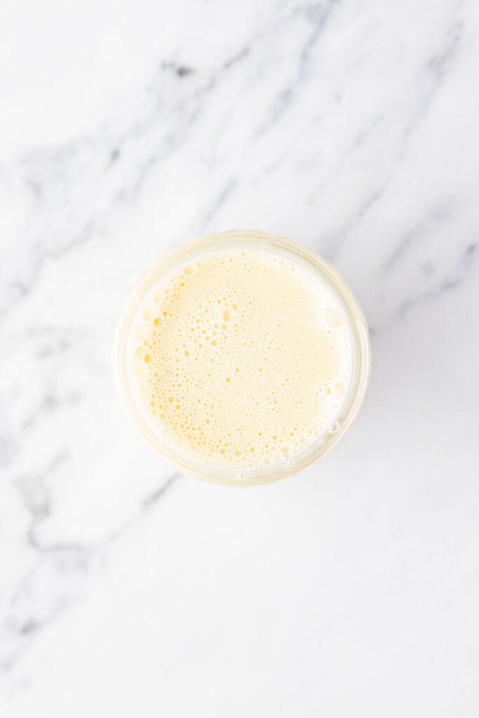 Little Debbie Christmas Tree Coffee Creamer in a mason jar