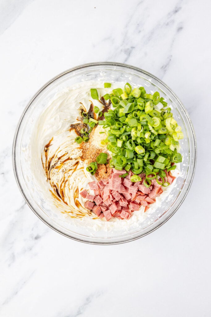 Mixed cream cheese with all of the remaining ingredients