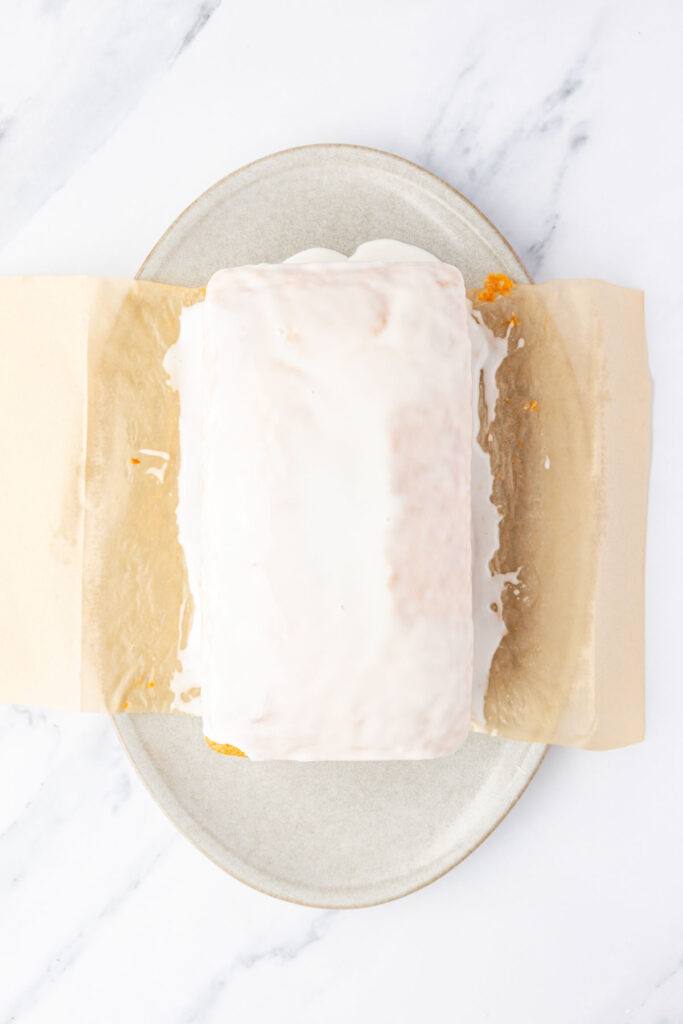 Glaze pour over Copycat Starbucks Lemon Loaf