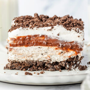 Oreo Lasagna on a plate