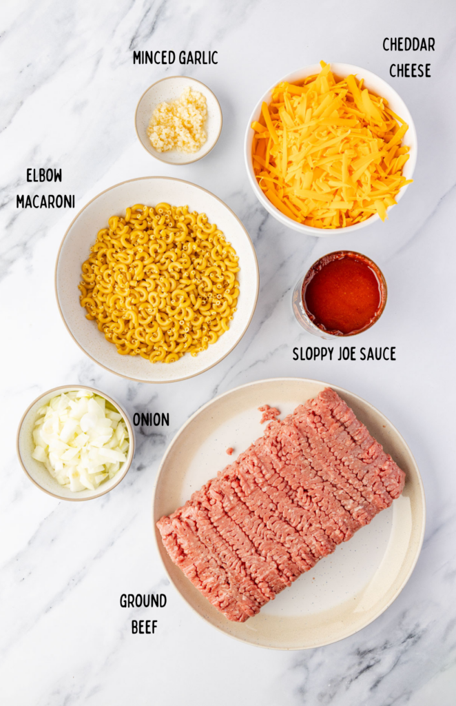 Sloppy Joe Pasta Ingredients