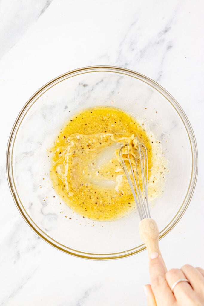 Whisking vinaigrette