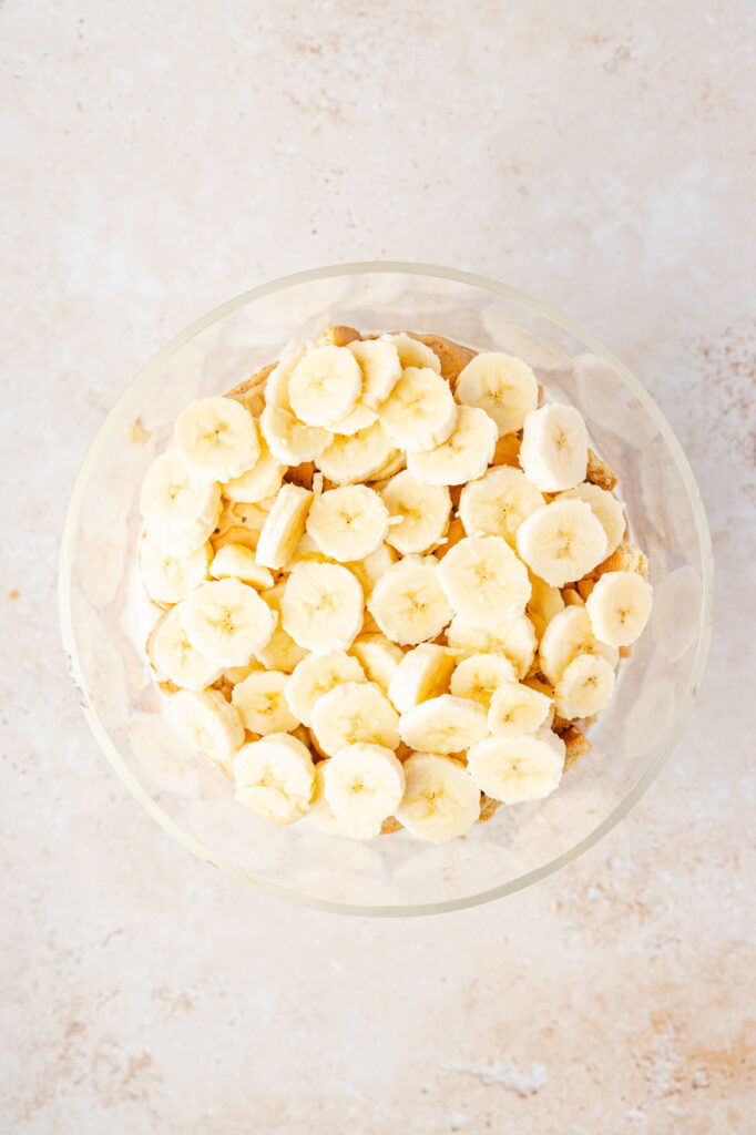 Bananas in a trifle dish