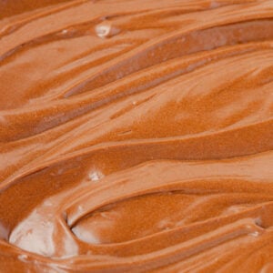 Homemade Chocolate Frosting up close