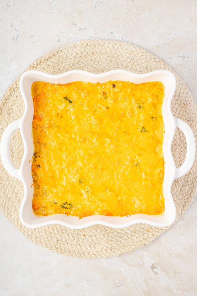 finished Broccoli rice casserole