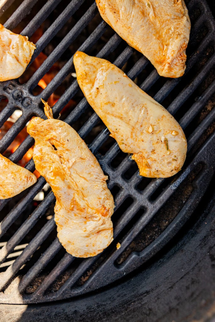 raw tequila lime chicken on a grill