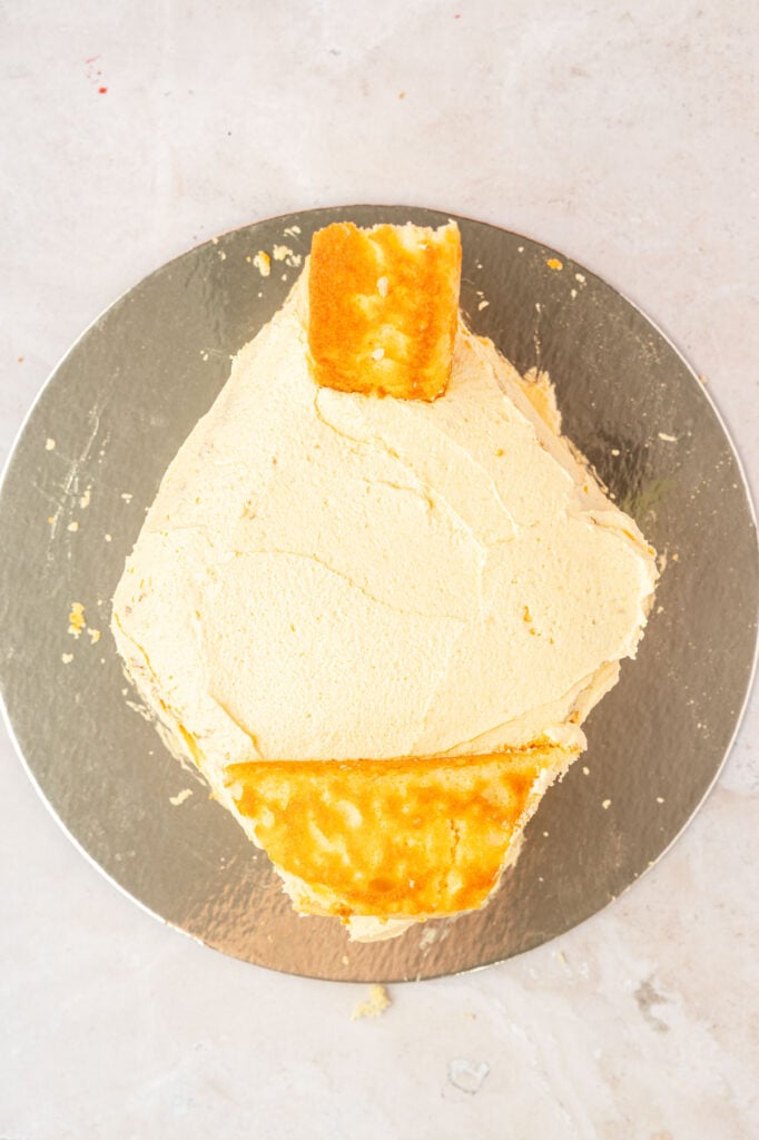 building duck cake body.