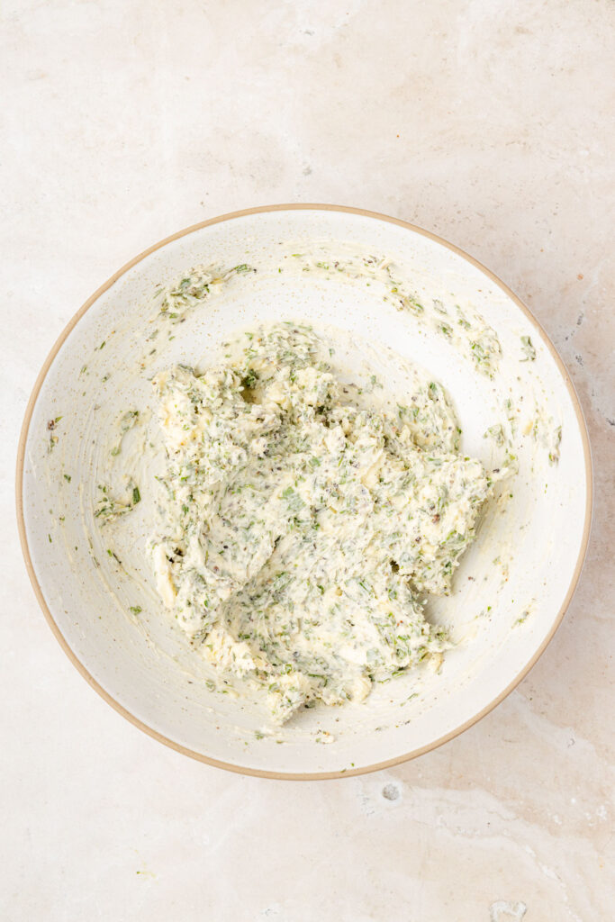 garlic and herb butter in a bowl