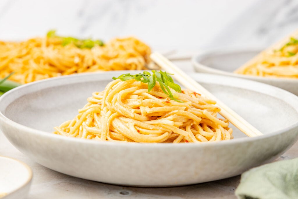 Sesame Noodles in a bowl.