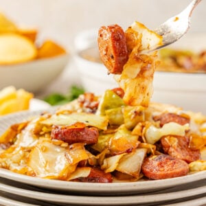 Fried Cabbage and Sausage