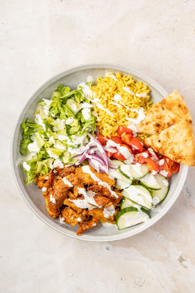finished Chicken Shawarma Bowl