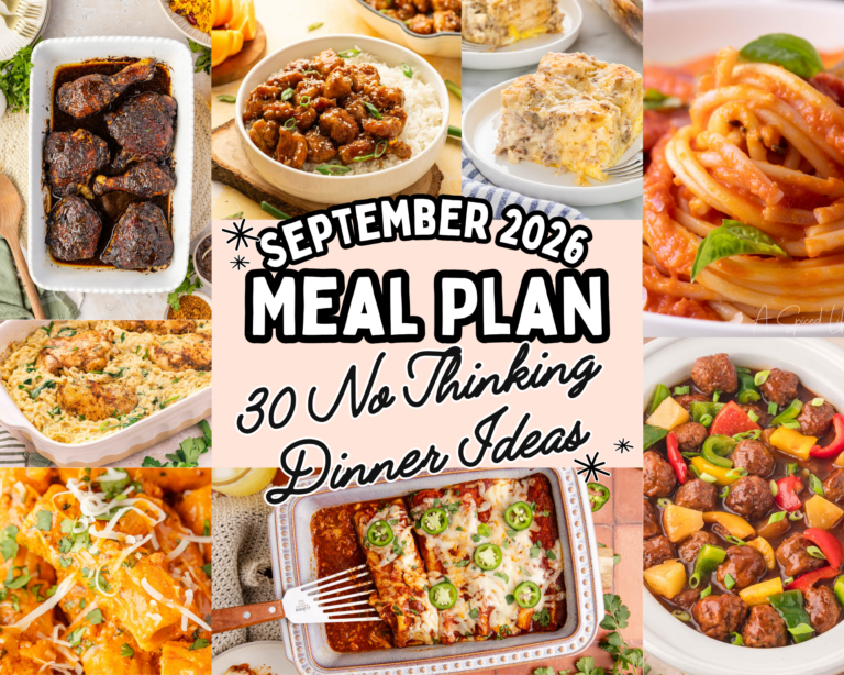 Collage of sampled recipes that are on September meal plan