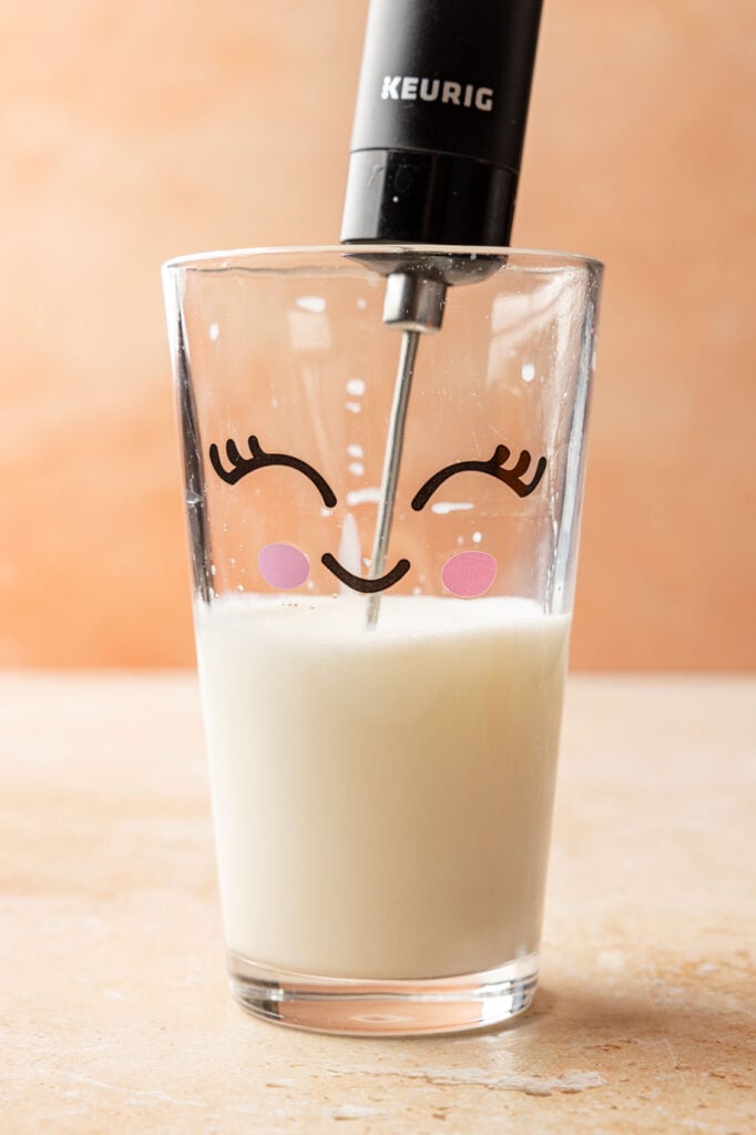cold foam being made in a cup