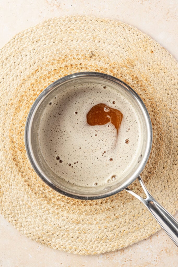Brown butter in a pan