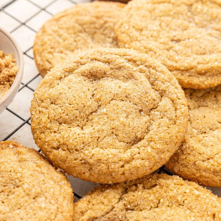 Brown Sugar Cookies on a cooling rack.