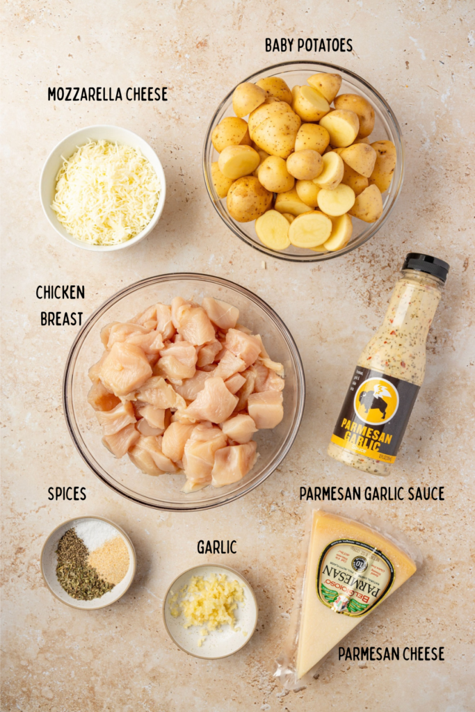 Slow Cooker Garlic Parmesan Chicken And Potatoes ingredients